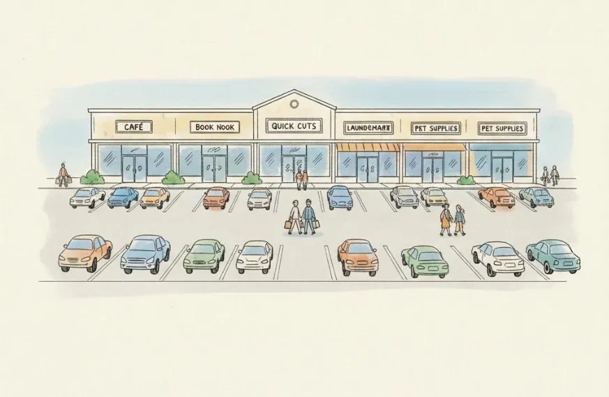 What is a strip mall?