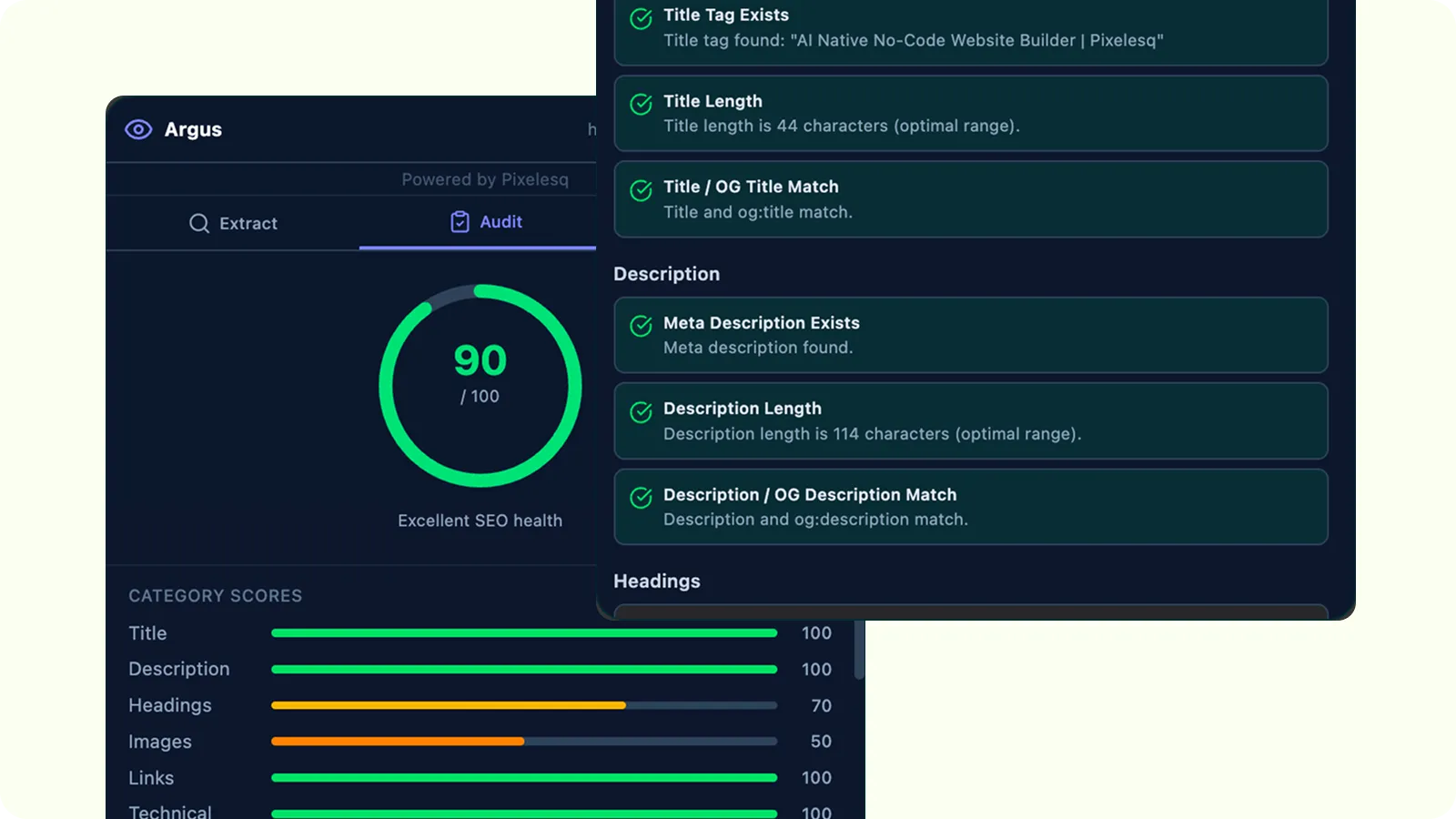 Know your SEO score in seconds